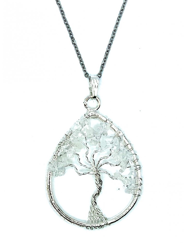 Collar Gota Cuarzo Blanco