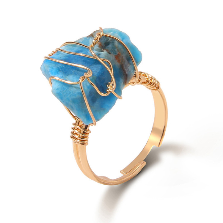 Anillo Apatita azul