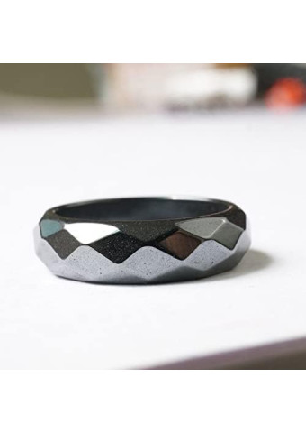 Anillo Hematites Tallado