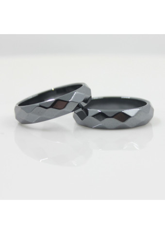 Anillo Hematites Tallado