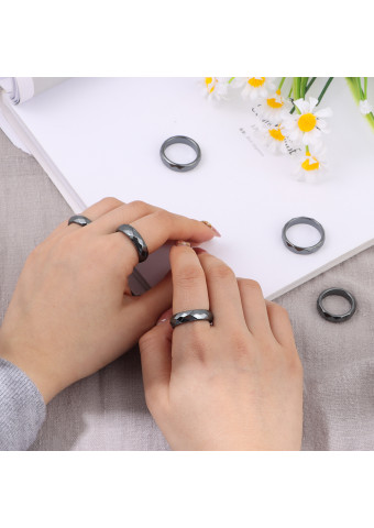 Anillo Hematites Tallado