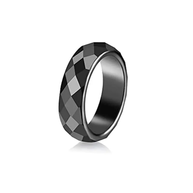 Anillo Hematites Tallado