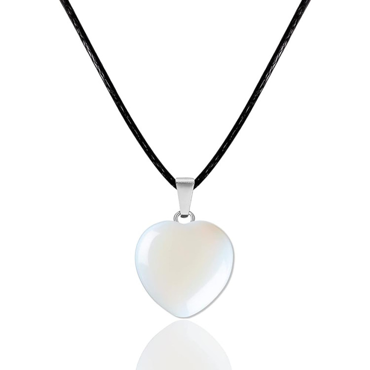 Collar Corazón Opalina