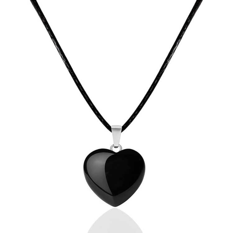 Collar Corazón Obsidiana