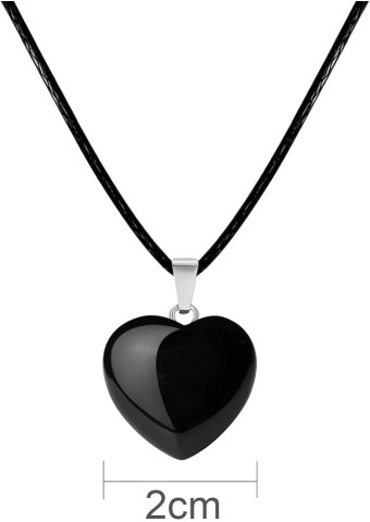 Collar Corazón Obsidiana