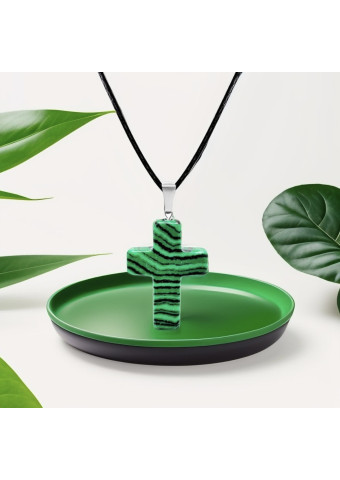 Colgante  Cruz Malaquita