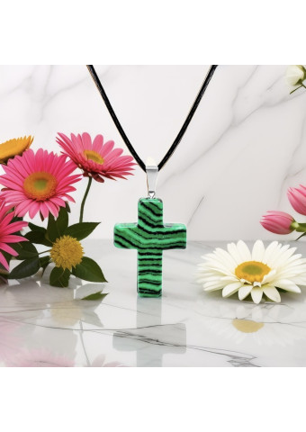 Colgante  Cruz Malaquita