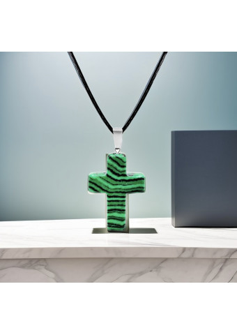 Colgante  Cruz Malaquita