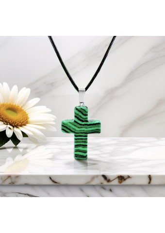 Collar Cruz Malaquita