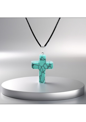 Collar Cruz Turquesa