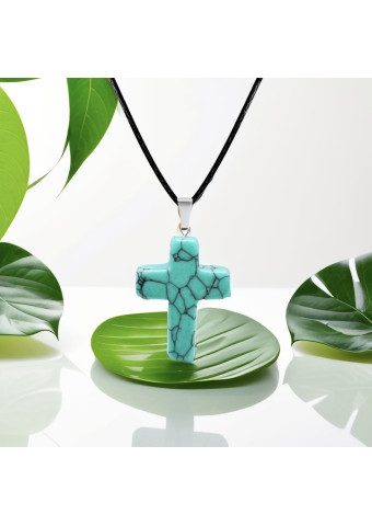 Collar Cruz Turquesa
