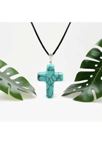 Collar Cruz Turquesa