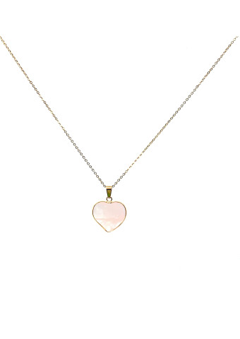 Colgante Corazón Cuarzo Rosa