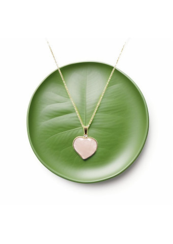 Colgante Corazón Cuarzo Rosa