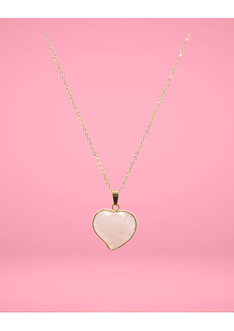 Colgante Corazón Cuarzo Rosa