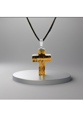 Collar Cruz Ojo de Tigre