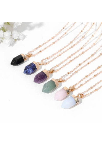 Collar Punta mini Obsidiana