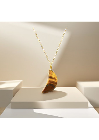 Collar Luna Ojo de Tigre