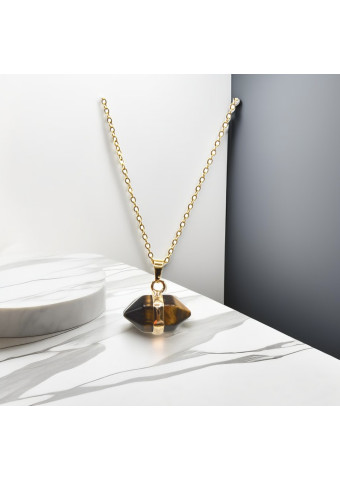 Collar Hexagonal Ojo de Tigre