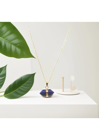 Collar Hexagonal Lapislázuli