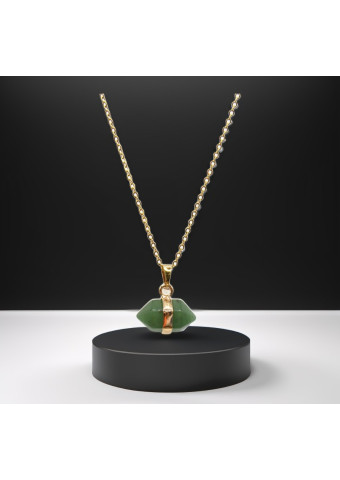Collar Hexagonal Aventurina Verde