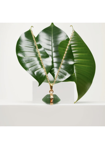 Collar Hexagonal Aventurina Verde