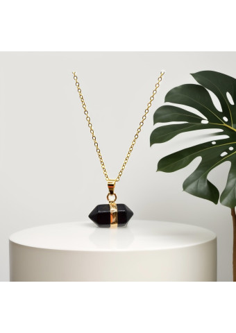 Collar Hexagonal Obsidiana