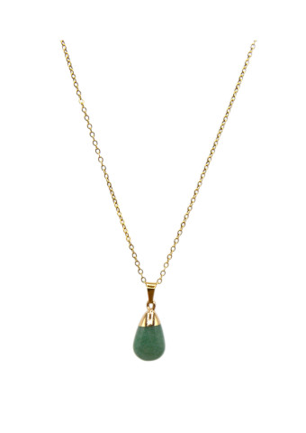 Collar Gota mini Aventurina Verde