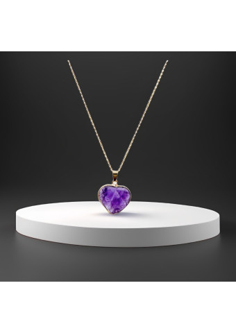 Collar  Corazón Amatista
