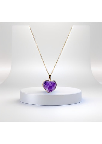 Collar  Corazón Amatista