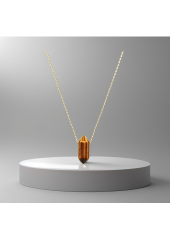 Collar Biterminado mini Ojo de Tigre