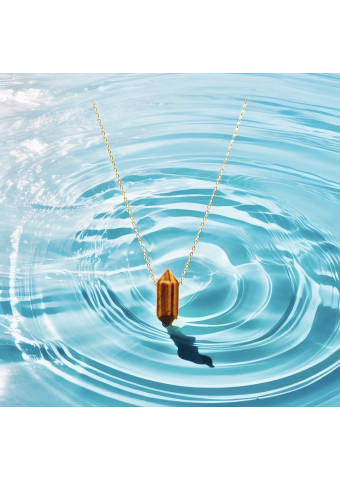 Collar Biterminado mini Ojo de Tigre