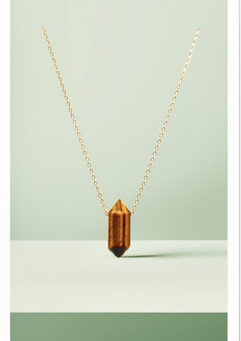 Collar Biterminado mini Ojo de Tigre