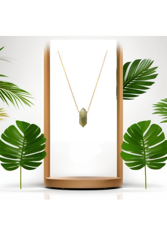 Collar Biterminado mini Labradorita