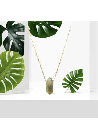 Collar Biterminado mini Labradorita