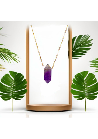 Collar Biterminando mini Amatista