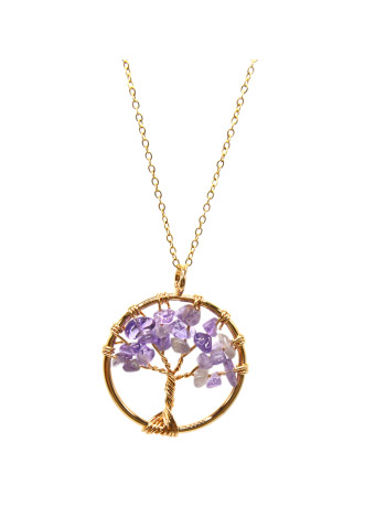 Collar Amatista Dorado