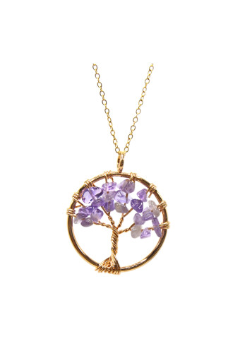 Collar Amatista Dorado