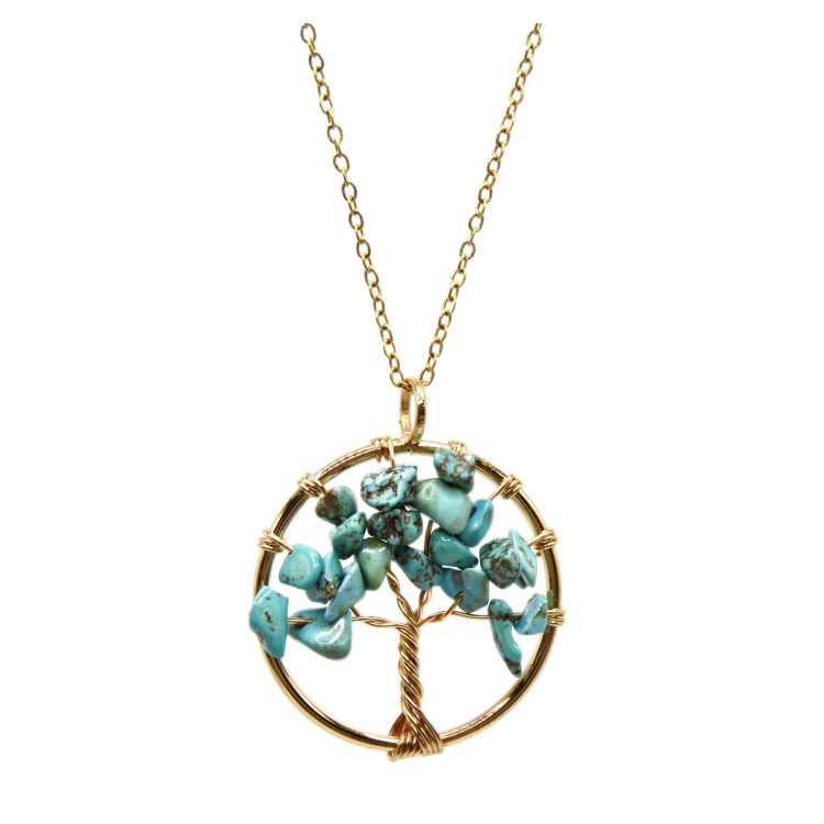 Collar Turquesa dorado