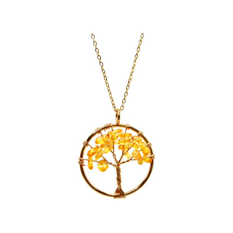 Collar Citrino dorado