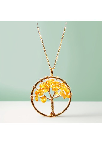 Collar Citrino dorado