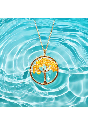 Collar Citrino dorado