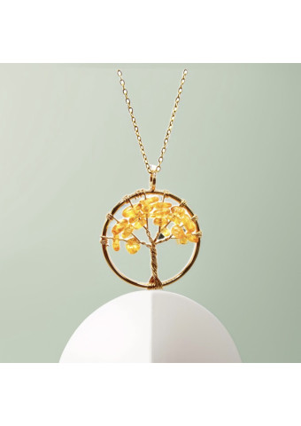 Collar Citrino dorado