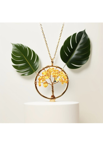 Collar Citrino dorado