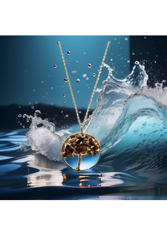 Collar Ojo de Tigre dorado