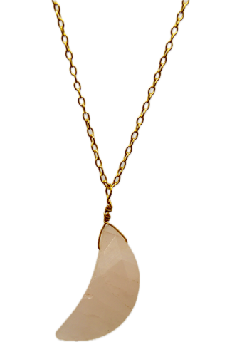 Collar Luna Cuarzo Rosa