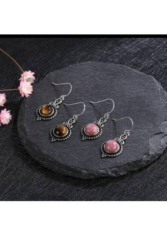 Pendientes Gota boho Ojo de Tigre