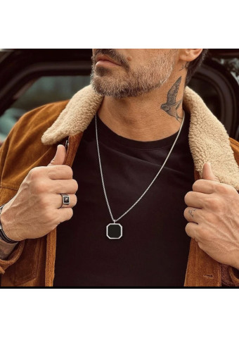 COLLAR OBSIDIANA NEGRA