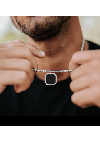 COLLAR OBSIDIANA NEGRA