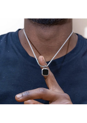 COLLAR OBSIDIANA NEGRA